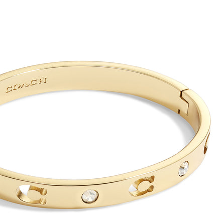 COACH Signature Stone Bangle Bracelet Gold