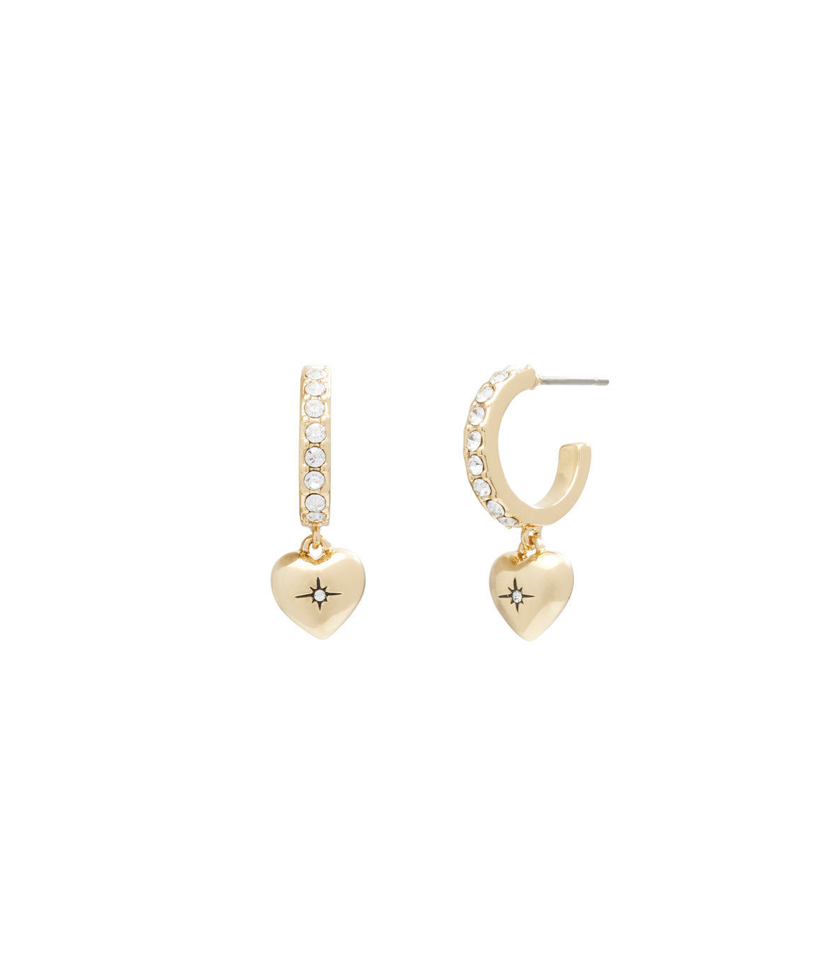 COACH Star and Heart Huggie Hoops