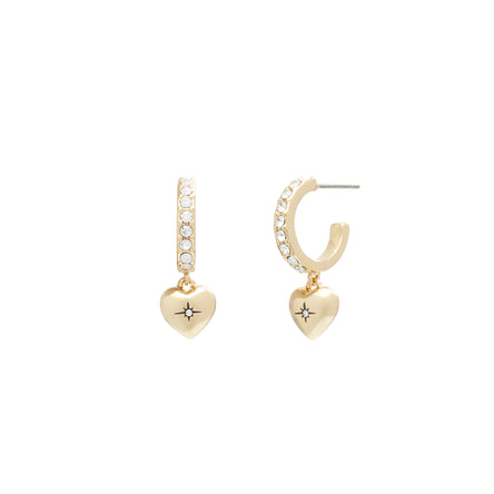COACH Star and Heart Huggie Hoops