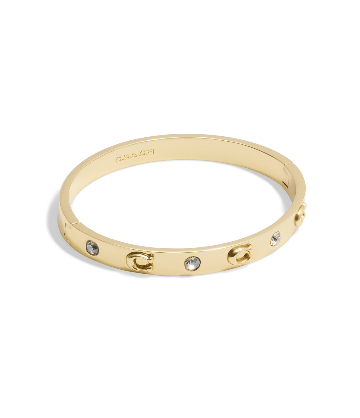 COACH Gold Hinged Bangle