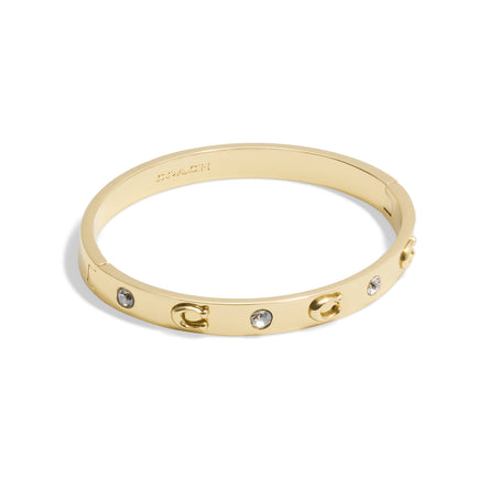 COACH Gold Hinged Bangle