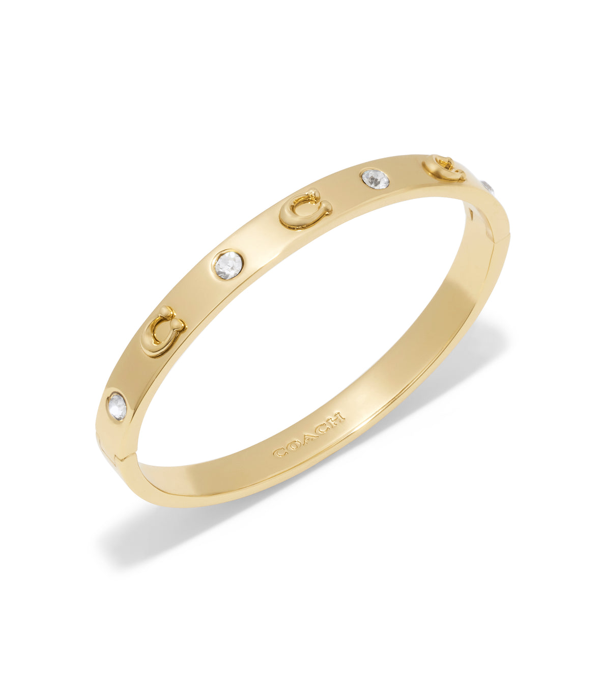 COACH Gold Hinged Bangle