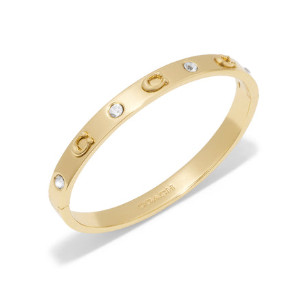 COACH Gold Hinged Bangle