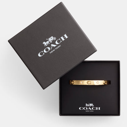 COACH Gold Hinged Bangle