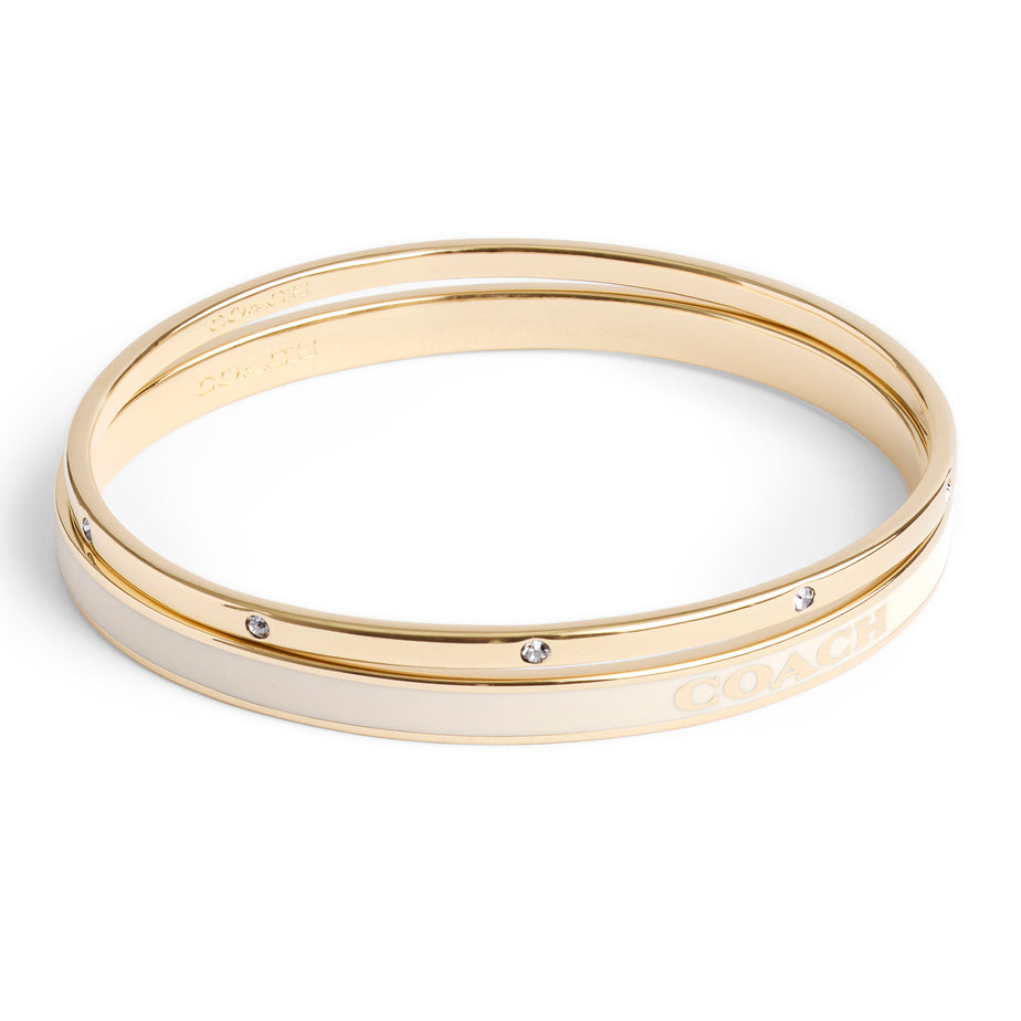 COACH Duo Bangle Set Cream