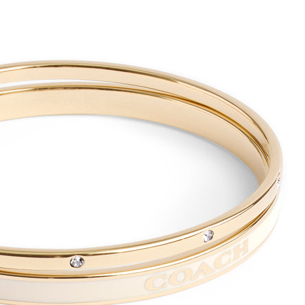 COACH Duo Bangle Set Cream