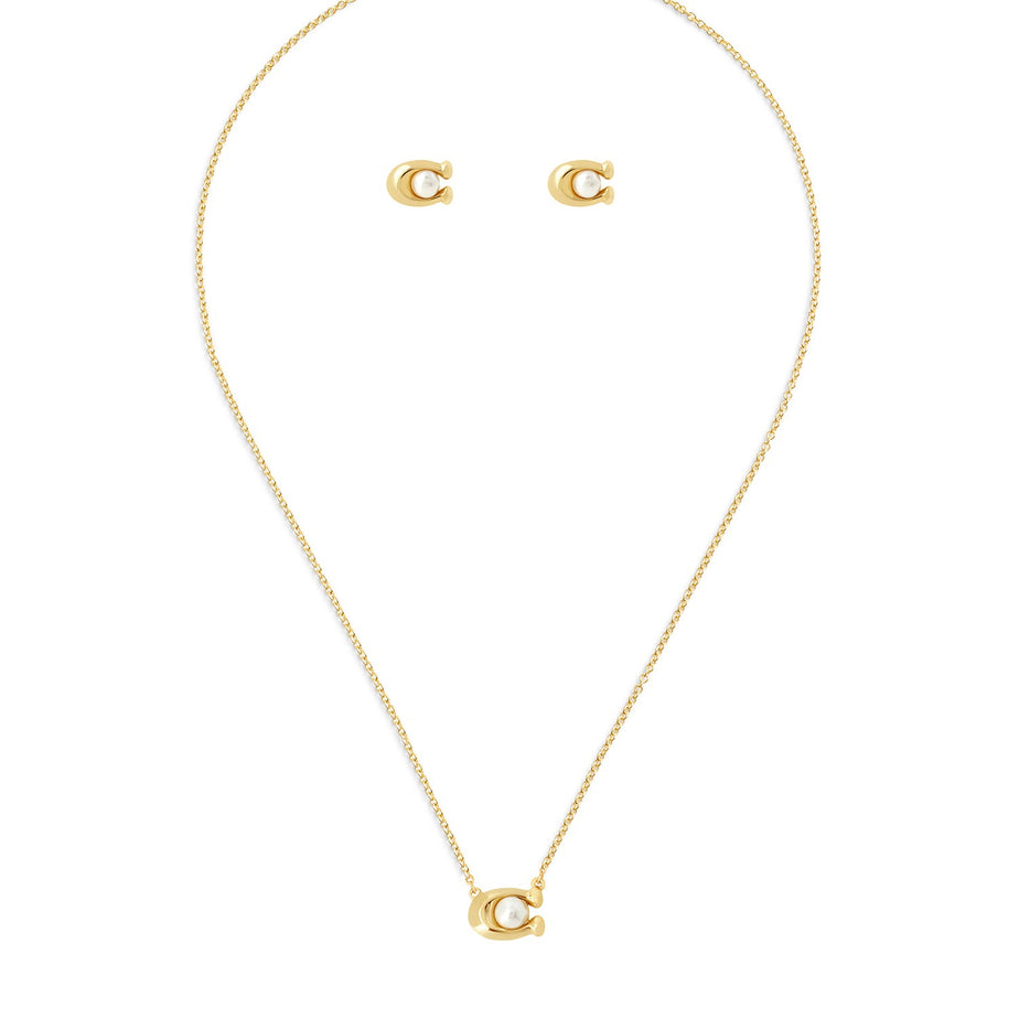 COACH Signature Pearl Jewellery Set