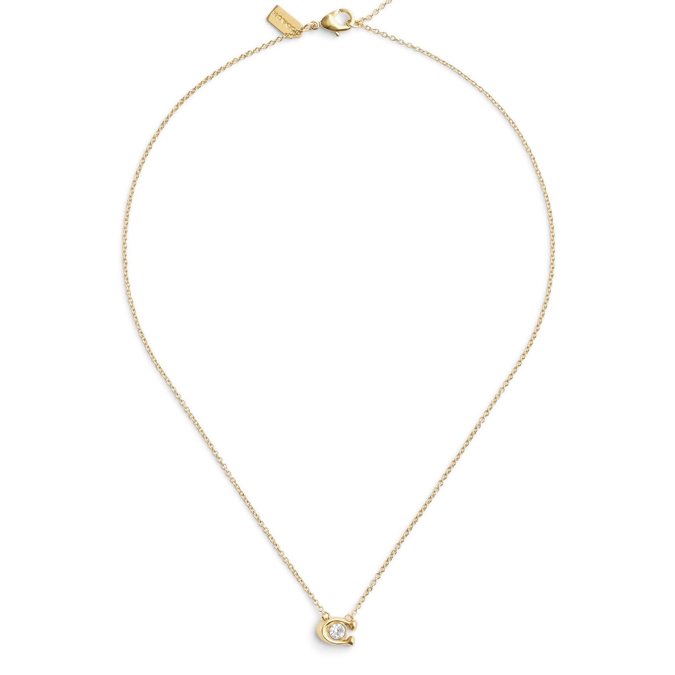 COACH Signature C Stone Pendant Necklace
