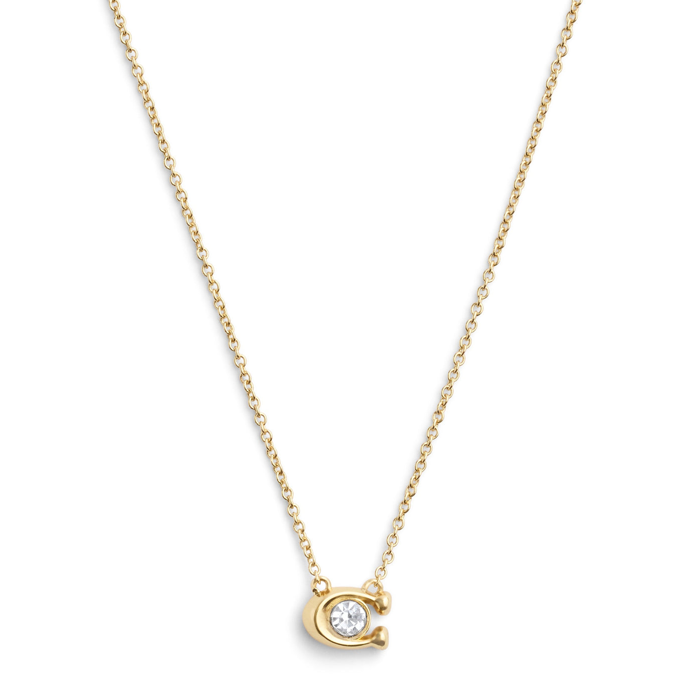 COACH Signature C Stone Pendant Necklace