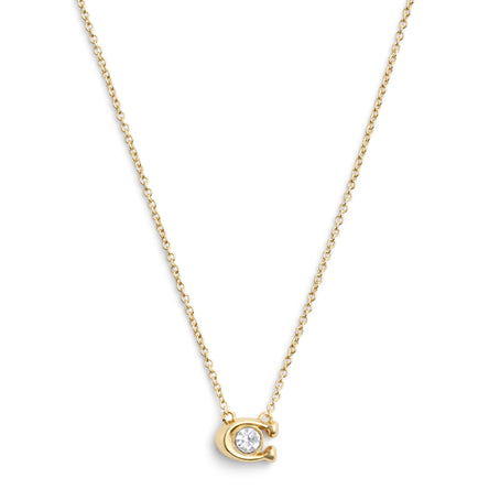 COACH Signature C Stone Pendant Necklace