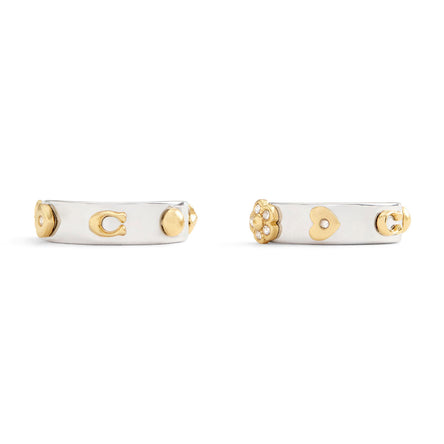 COACH Signature Hoop Earrings