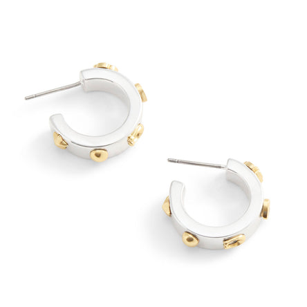 COACH Signature Hoop Earrings