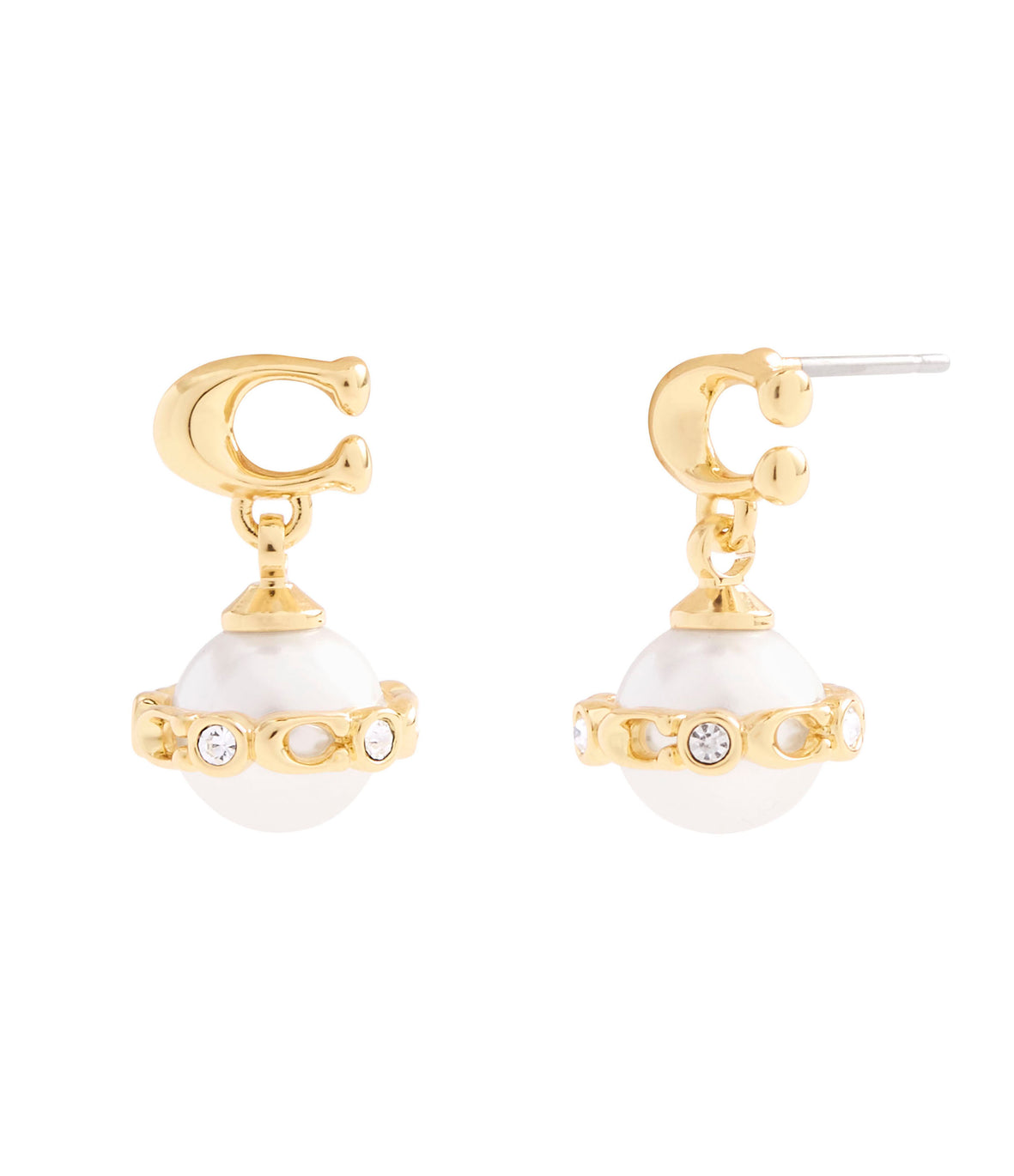 COACH Signiture Pearl Orb Earrings