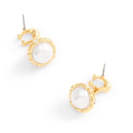 COACH Signiture Pearl Orb Earrings