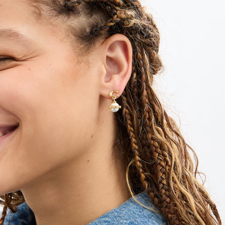 COACH Signiture Pearl Orb Earrings