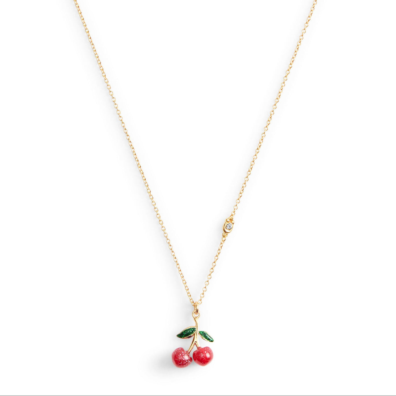 COACH Signature Cherry Novelty Short Pendant Necklace