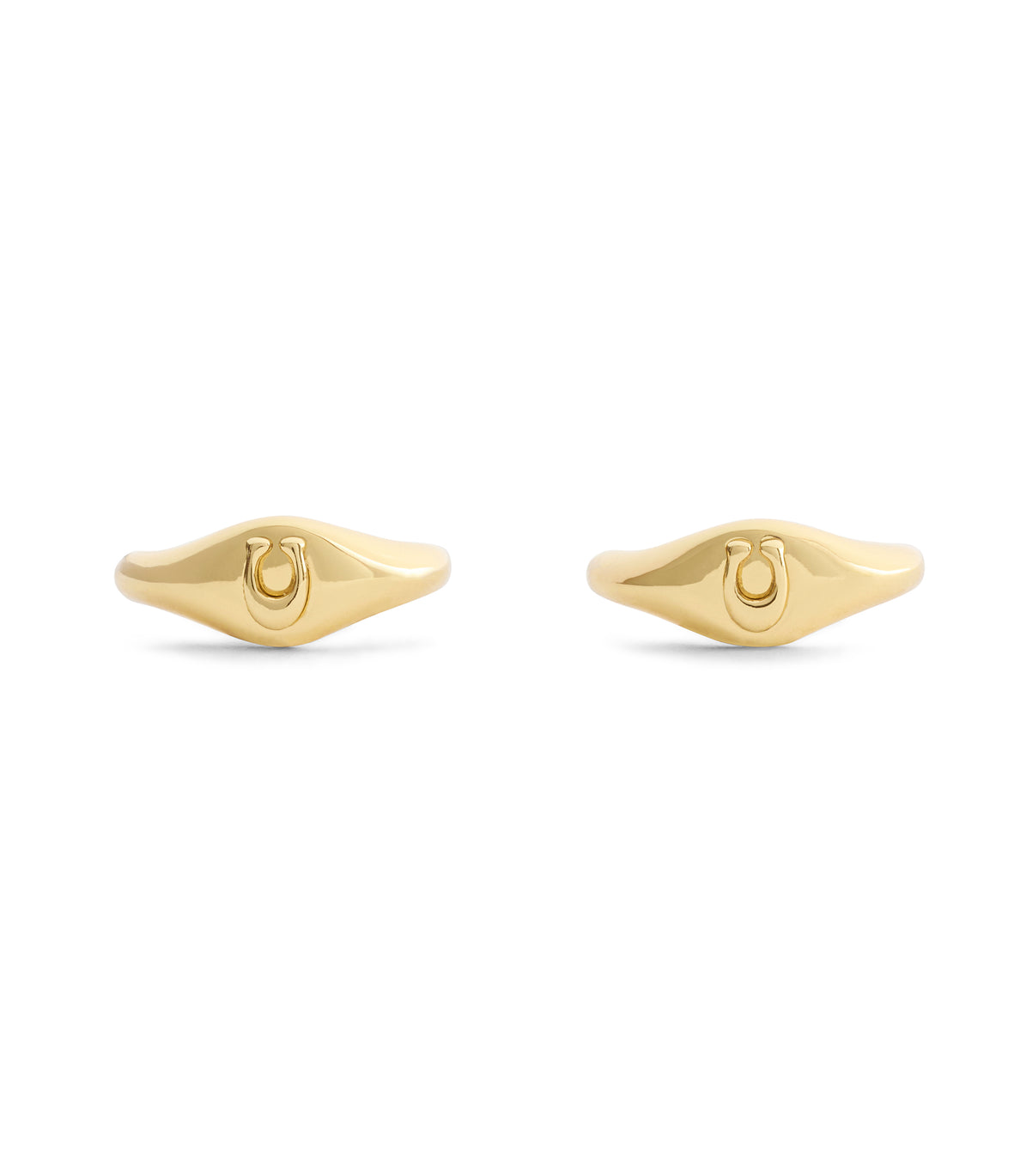 COACH Signet Signature Huggie Earrings