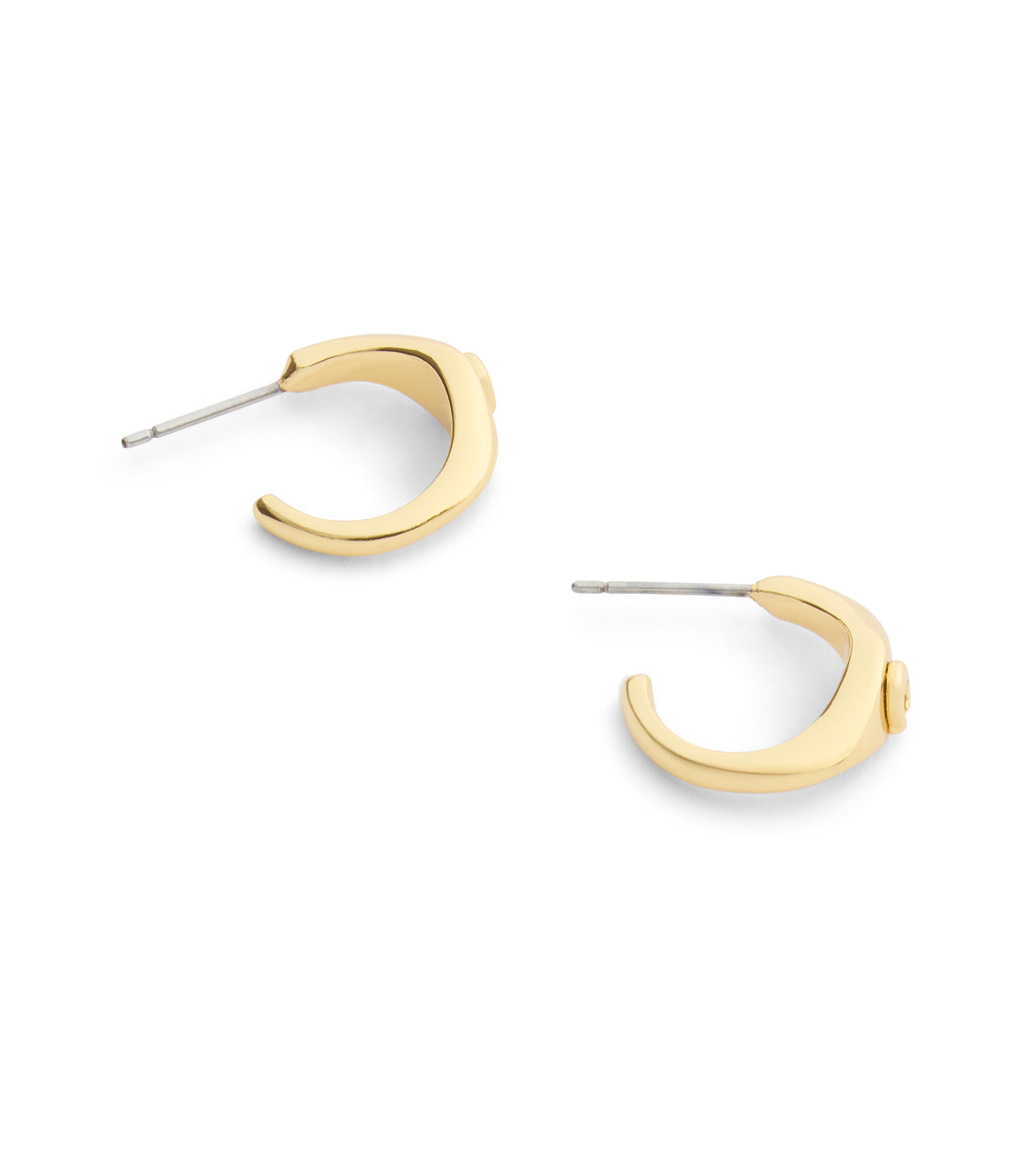 COACH Signet Signature Huggie Earrings