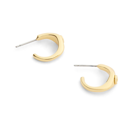 COACH Signet Signature Huggie Earrings