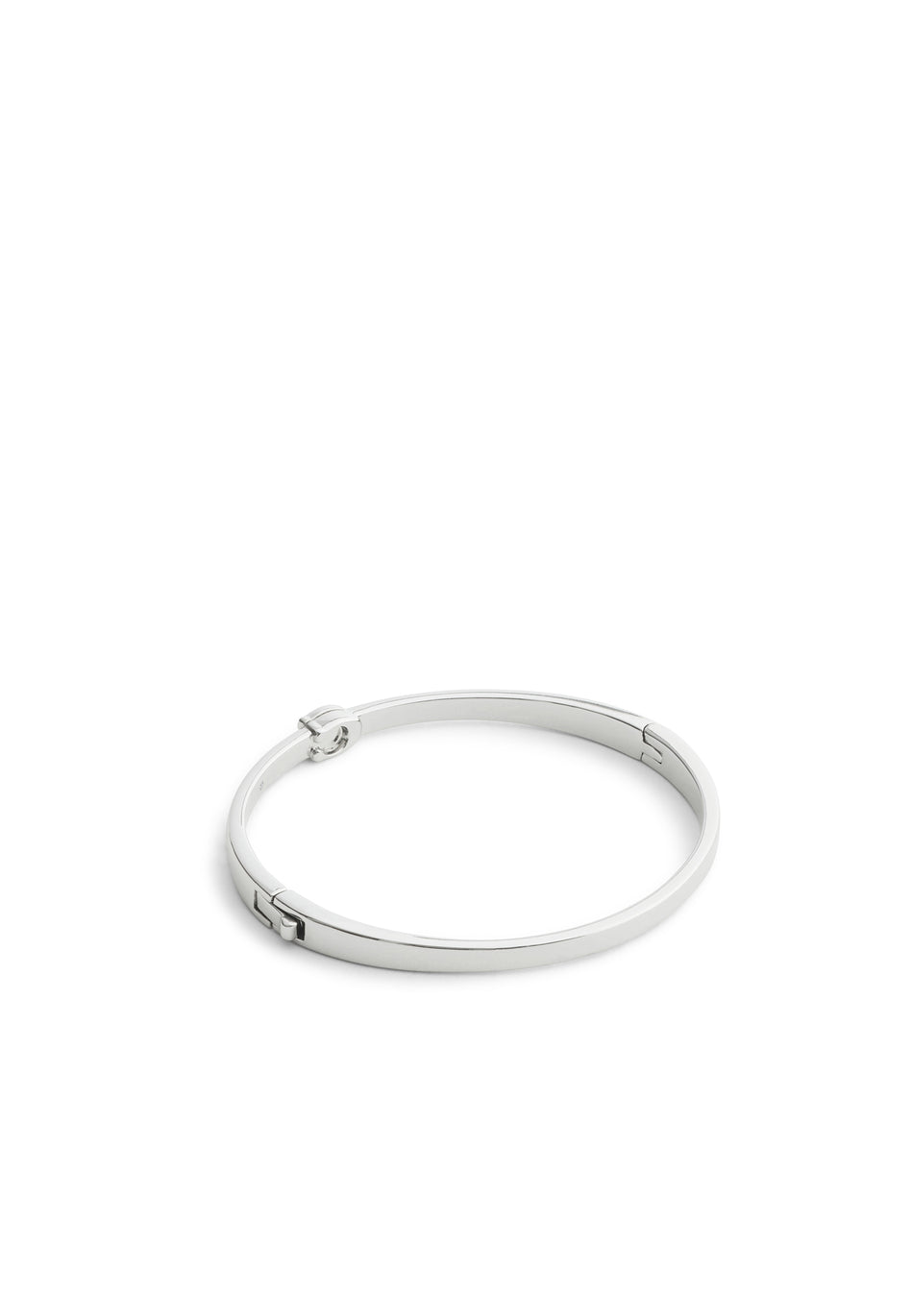 COACH Silver Tone Hinged Bangle