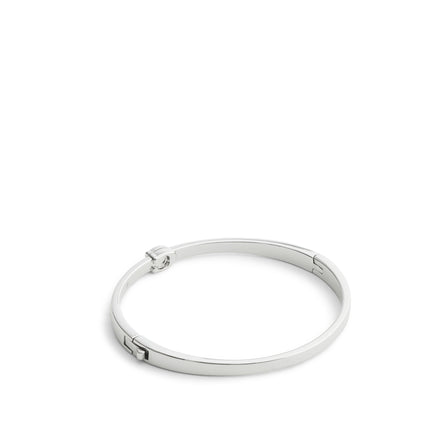 COACH Silver Tone Hinged Bangle