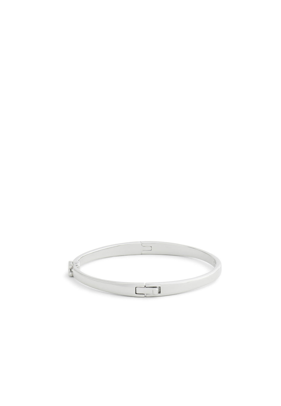 COACH Silver Tone Hinged Bangle