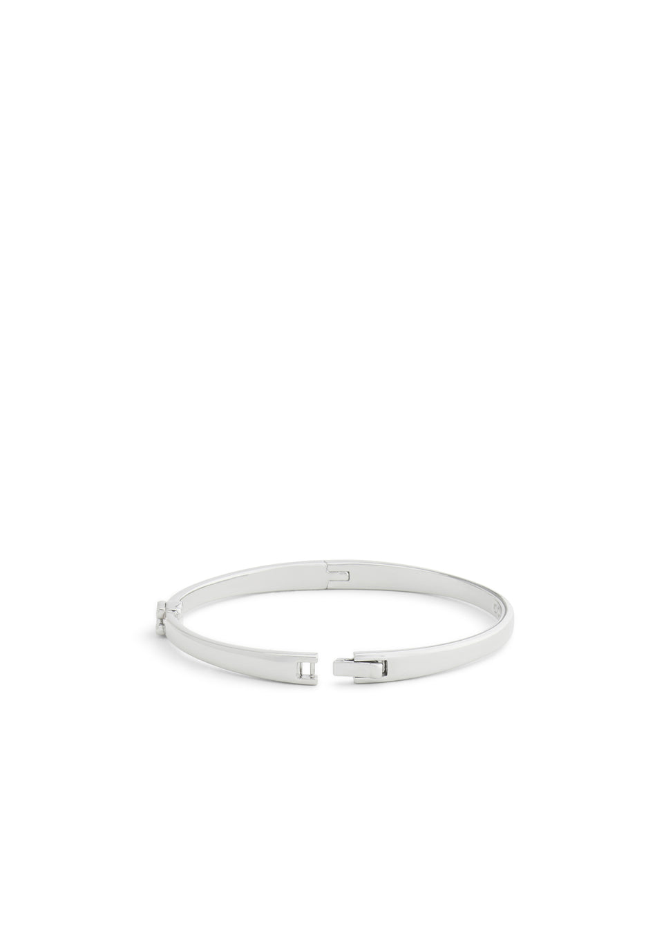 COACH Silver Tone Hinged Bangle