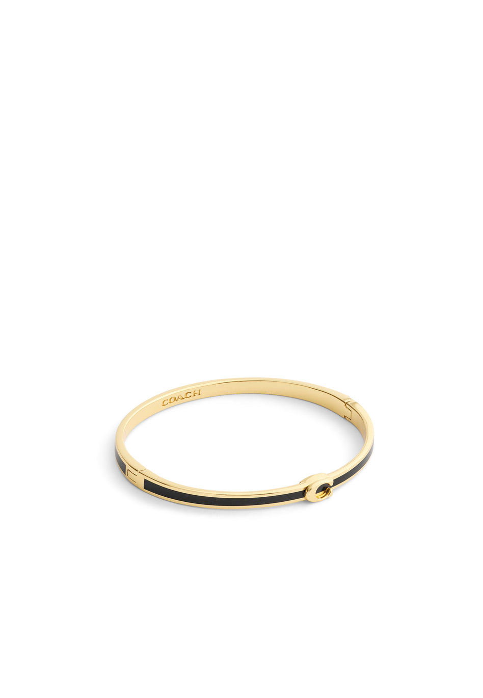 COACH Gold Plated Enamel Hinged Bangle