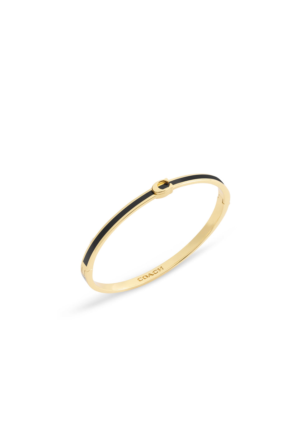 COACH Gold Plated Enamel Hinged Bangle
