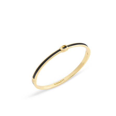 COACH Gold Plated Enamel Hinged Bangle