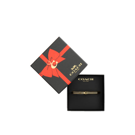 COACH Gold Plated Enamel Hinged Bangle