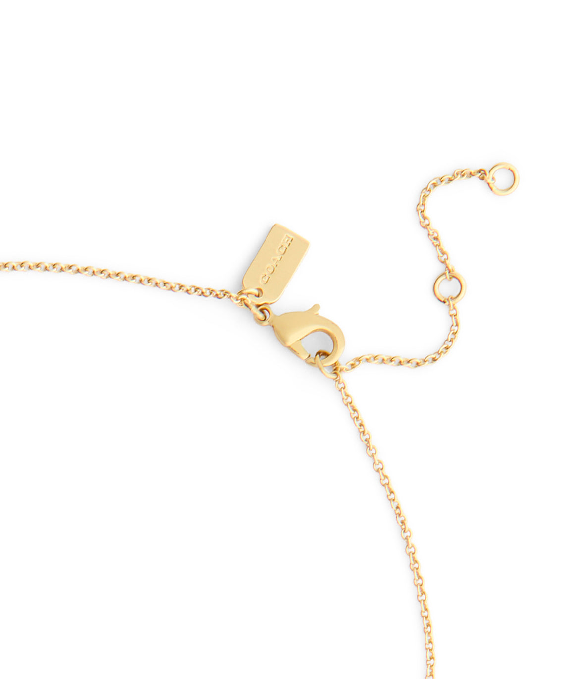 COACH Signature Mini Pave Cherry Novelty Short Pendant Necklace