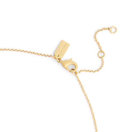 COACH Signature Mini Pave Cherry Novelty Short Pendant Necklace