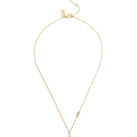 COACH Signature Mini Pave Cherry Novelty Short Pendant Necklace