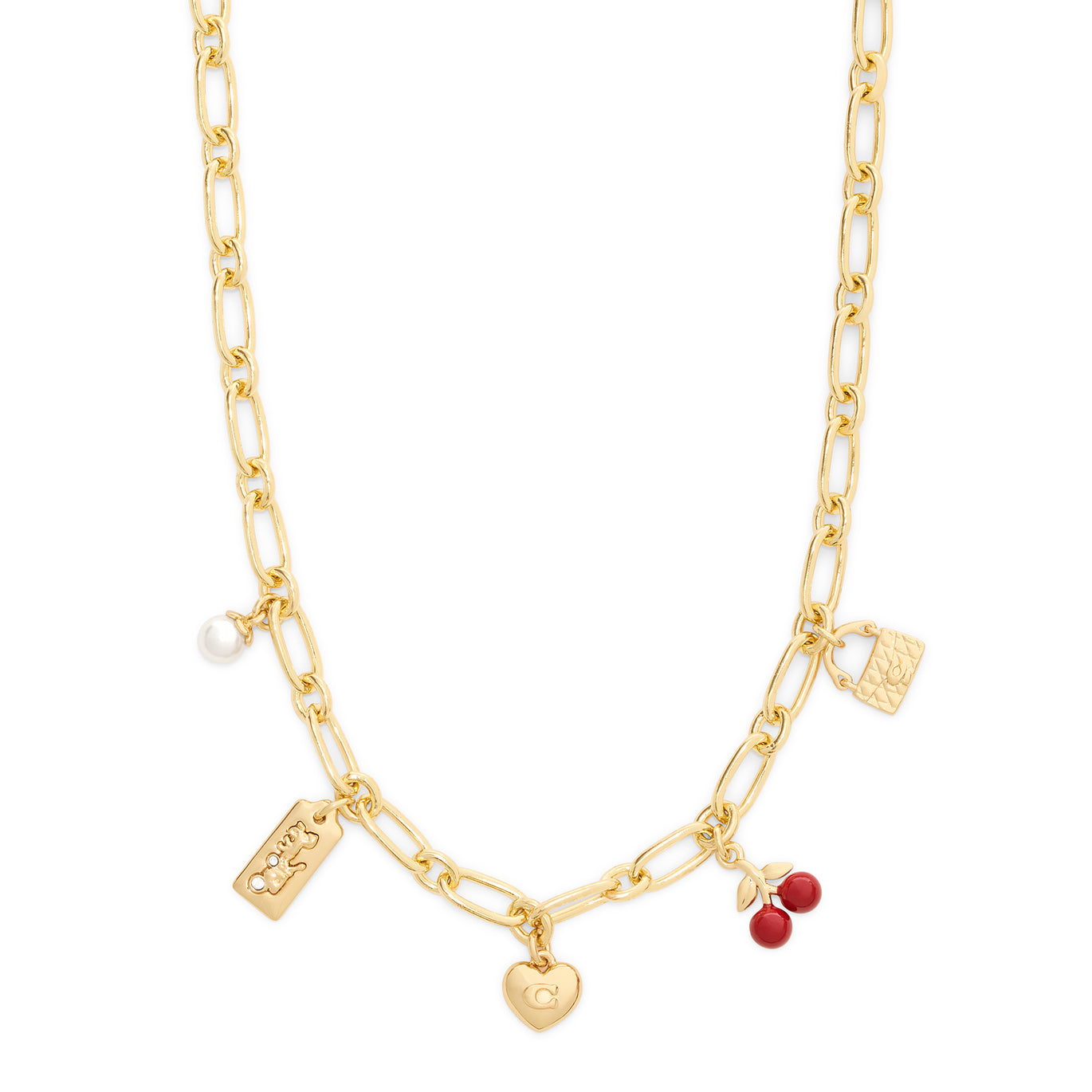 COACH Cherry Mix Charm Necklace