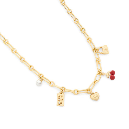 COACH Cherry Mix Charm Necklace