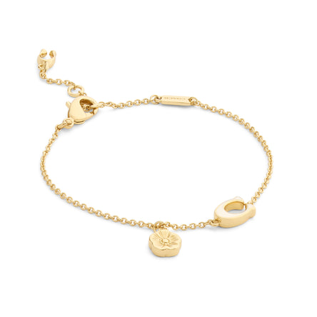 COACH Cream Enamel C Tearose Bracelet