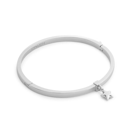 Coach Rhodium Plated Star Bangle