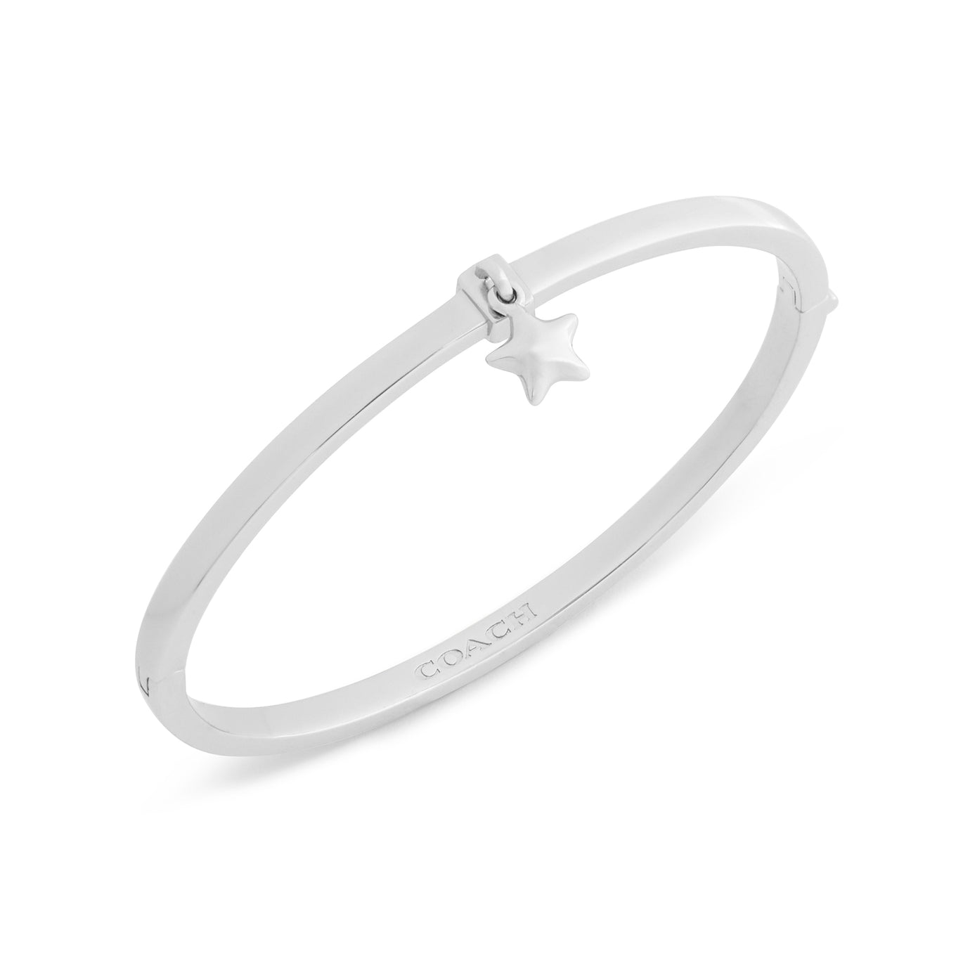 Coach Rhodium Plated Star Bangle