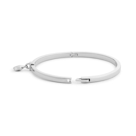 Coach Rhodium Plated Star Bangle