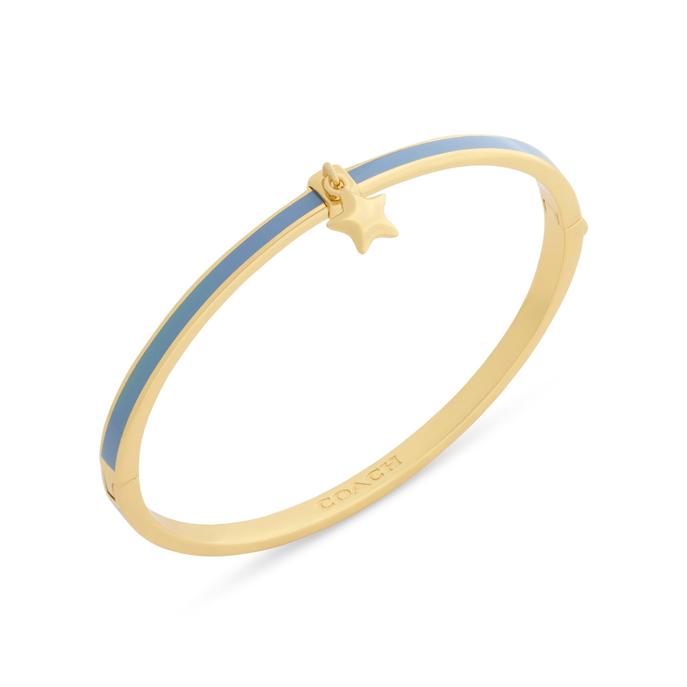 Coach Gold Plated Blue Enamel Star Bangle