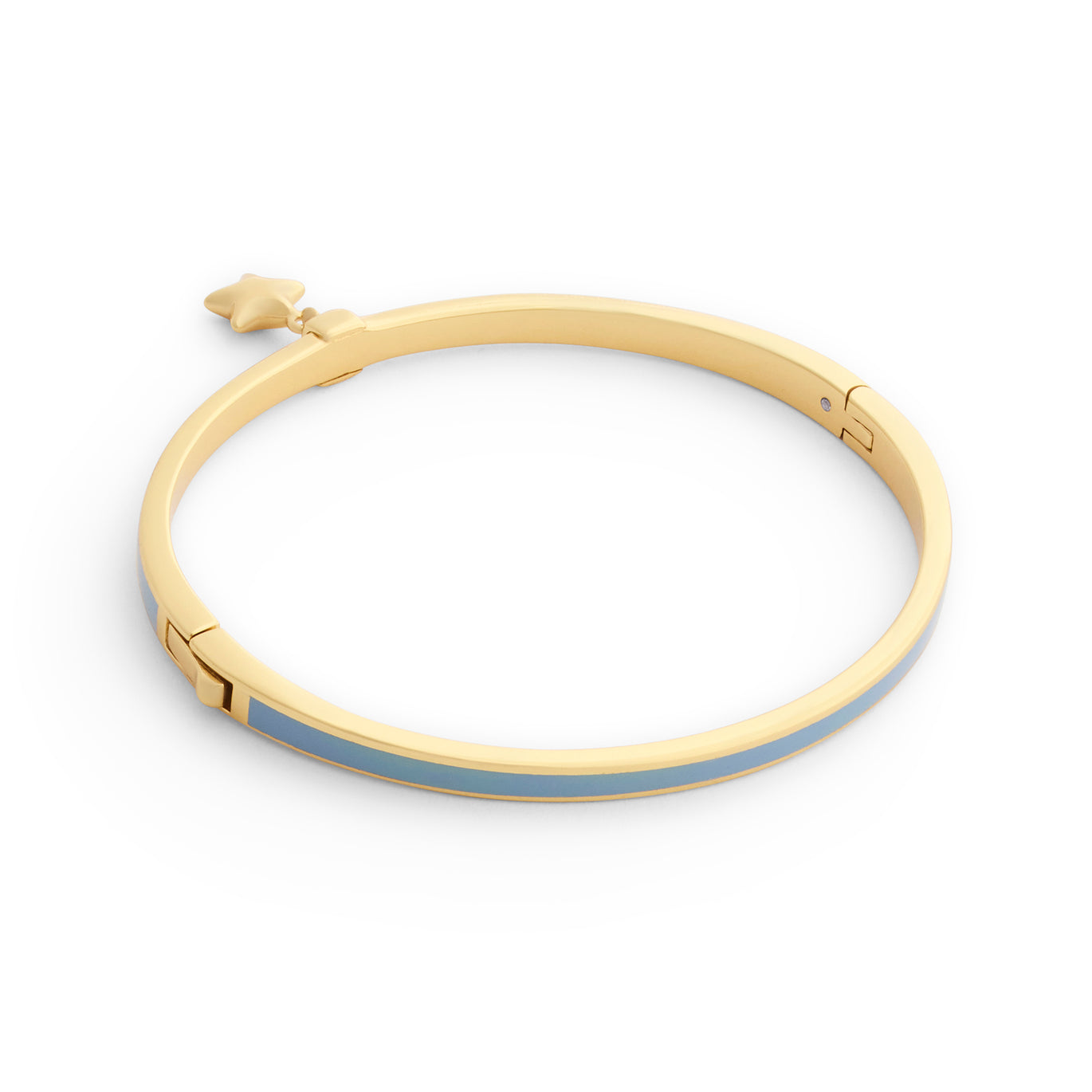 Coach Gold Plated Blue Enamel Star Bangle