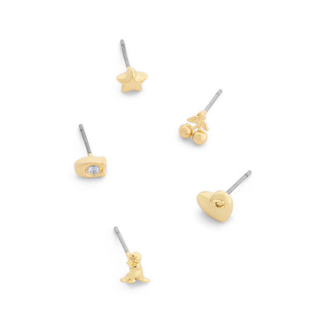 Coach Gold Plated Single Stud Earring Set