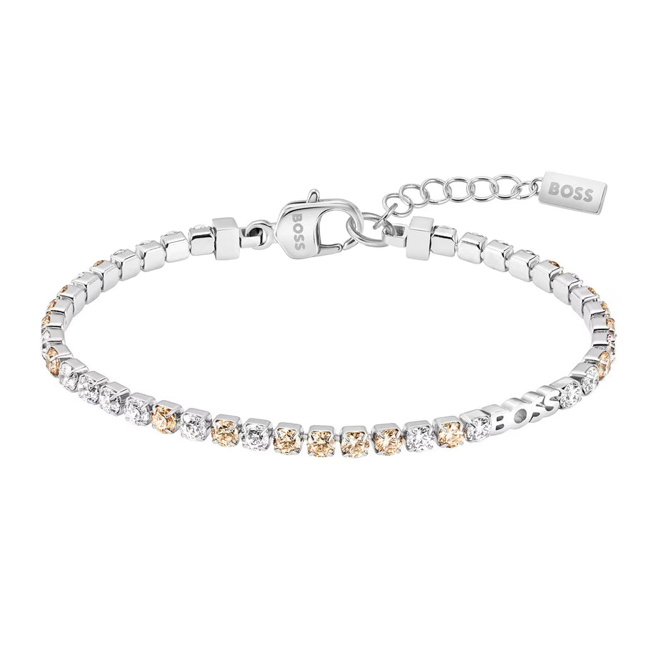 BOSS Ladies Kassy Multi Coloured Crystal Tennis Bracelet