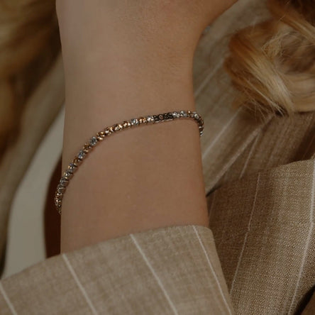 BOSS Ladies Kassy Multi Coloured Crystal Tennis Bracelet