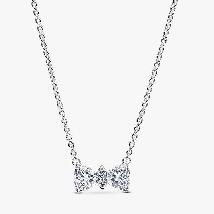 Pandora Sparkling Bow Necklace