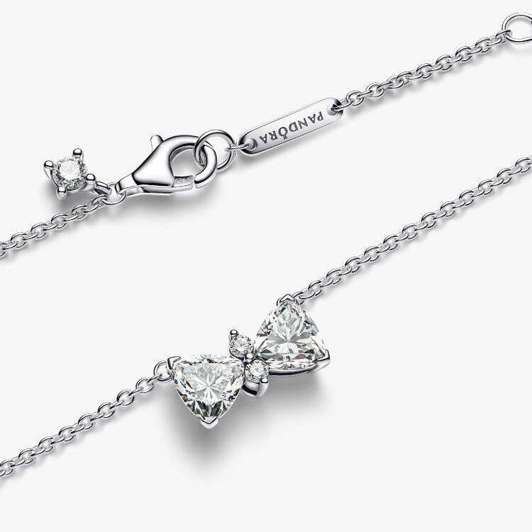 Pandora Sparkling Bow Necklace