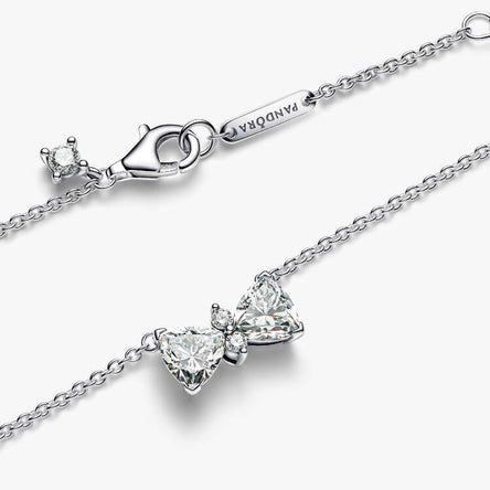 Pandora Sparkling Bow Necklace