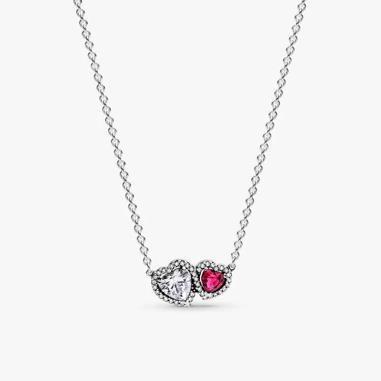 Pandora Two-Coloured Hearts Necklace