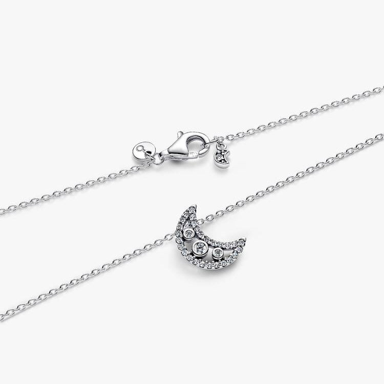 Pandora Crescent Moon Pendant Necklace